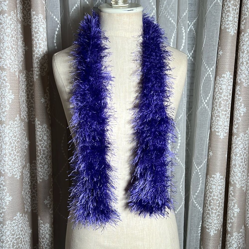 EUC Hand Knit Eyelash Yarn Scarf